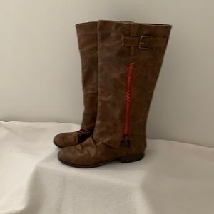 “These Boots Were Made For Walking Too” mid calf brown boots